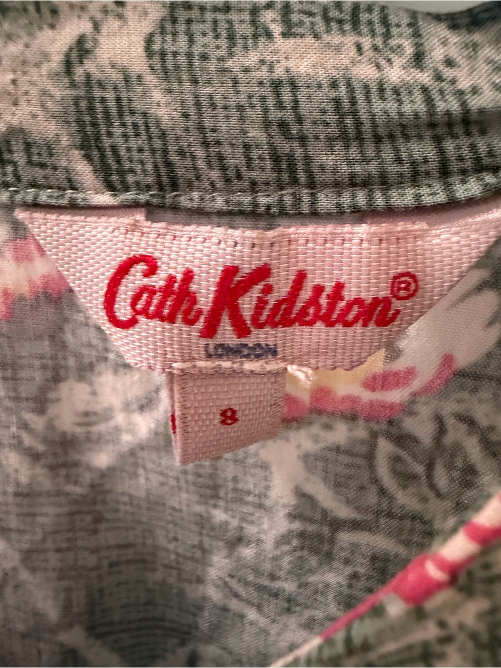Cath Kidston London Green Floral Midi Dress with Pink and Yellow flowers, size S - Picture 4 of 11